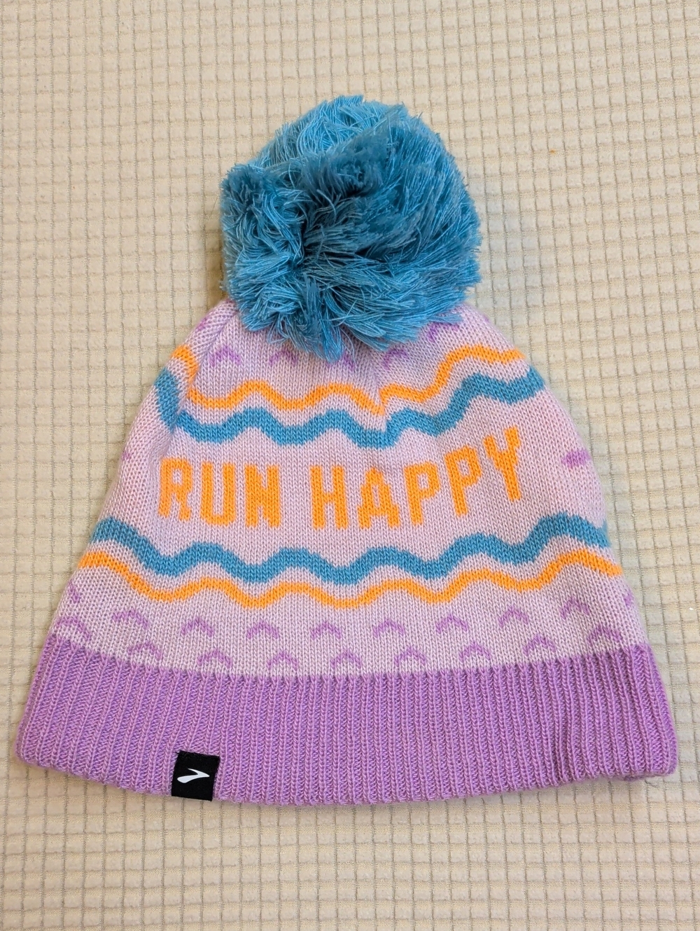 Brooks Running Run Happy Heritage Pom Beanie